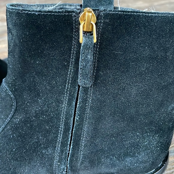 Tory Burch Marsden black suede heeled booties EUC size 7.5/8 - Picture 5 of 13